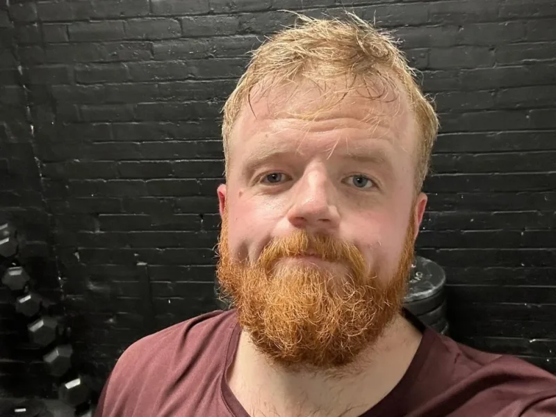 Jack Skeats in the gym.