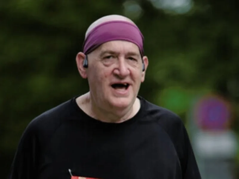 David Banks running in the Riga Marathon 2026.